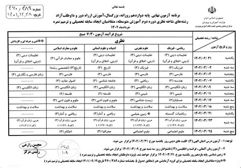aee.medu.gov.ir 1402|برنامه «امتحانات نهایی» دوازدهمی‌ها در دیماه ۱۴۰۰ .